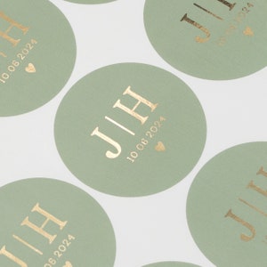 Monogram Labels, Wedding Favour Stickers, Sage Stickers, Custom Foil Stickers, Personalised Stickers, Wedding Stickers, Wedding Favours