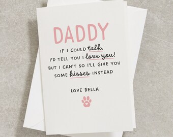 Funny Dog Dad Birthday Card, Fathers Day Card From The Dog, Joke Dog Dad Card For Fathers Day, Best Dog Dad Ever Card, Gift From Dog FC008