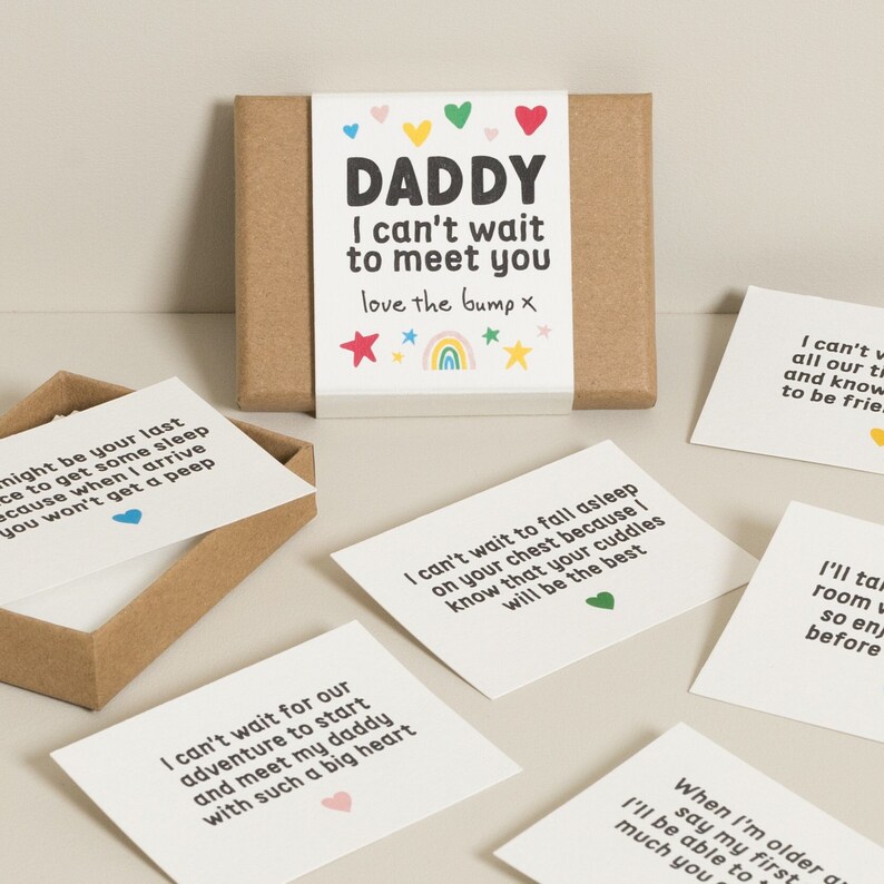 Birthday Gift Box For Daddy From Bump, Dad Gift Vouchers For Birthday, Baby Bump Keepsake Gift Box, Present for Dad, Gift From Bump MB004 image 3