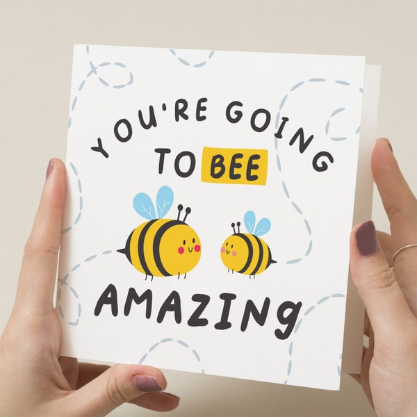 You're Going To Bee Amazing, Pun Good Luck New Job Card, Colleague New Job Good Luck Gift, Leaving Work Good Bye Card For Coworker