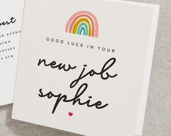 Good Luck In Your New Job Card, Best of Luck In Your New Job Card, We Will Miss You Card, New Adventure Good Luck Card, Leaving Card GL025