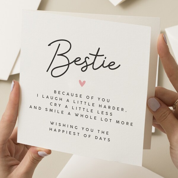 Bestie Birthday Card, Birthday Card For Bestie, Friend Birthday Card, Best Friend For Her, Friendship Card