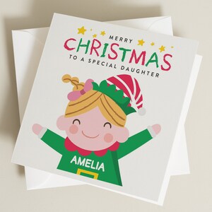 Personalised Daughter Christmas Card, Daughter Christmas Card, Christmas Card For Her, Boy or Girl Christmas Card, Kids Christmas Card