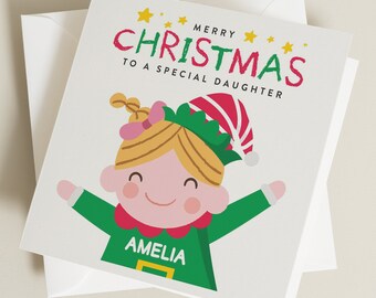 Personalised Daughter Christmas Card, Daughter Christmas Card, Christmas Card For Her, Boy or Girl Christmas Card, Kids Christmas Card