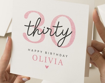 30th Birthday Card For Daughter, Thirtieth Birthday Card For Her, 30th Birthday Card, 30th Birthday Gift For Sister, Friend, Bestie