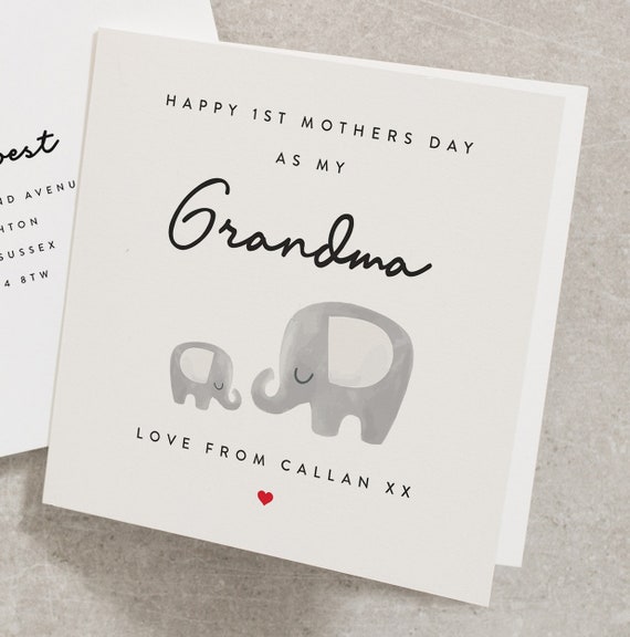 Happy Mothers Day Grandma First Mothers Day Card Happy Mothers Day Card For Grandma | Etsy