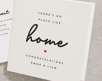 Congratulations On Your New Home Card, Housewarming Card, Happy Moving Day Card, New Home Card For Friends, Moving House Card NH020