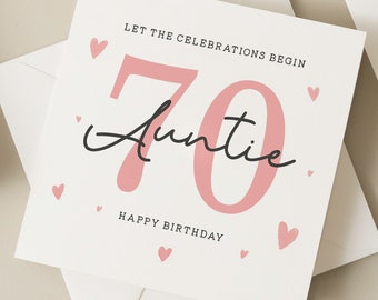 Tarjeta de cumpleaños de la tía, tarjeta de cumpleaños número 70 para la tía, regalo de cumpleaños número 70 de la tía, septuagésimo cumpleaños de la tía, cumpleaños histórico