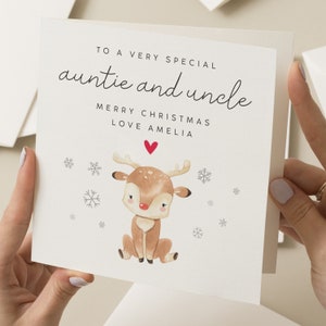 Christmas Card Auntie and Uncle, Auntie and Uncle Christmas Card, Merry Christmas Aunty and Uncle Card, Aunt & Uncle Xmas Card, Gift