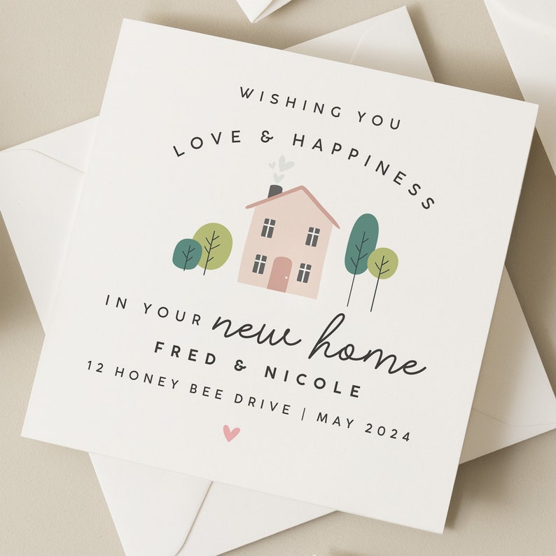 New Home Gift, Housewarming Card, New House Greeting Card, Personalised New Home Card, Congratulations Housewarming Gift image 1