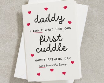 Fathers Day Card From Bump, Dad to Be Card, Card From The Bump, Daddy To Be Fathers Day Card, Expectant Father, 1st Fathers Day Card FC002