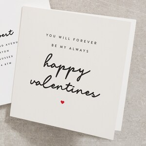 You Will Forever be my Always Valentines Day Card, Happy Valentines Day Card for Him, Cute Valentines Day Card for Her, Romantic Card VC023