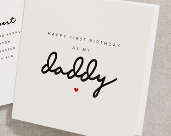 First Birthday As Dad Card, First Birthday As Daddy Card, Daddy First Birthday Card, Birthday Card From Baby BC076