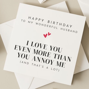 Husband Birthday Card For Him, Birthday Card For Husband, Birthday To Husband, Romantic Card For Him, Happy Birthday Husband, Man Birthday image 1