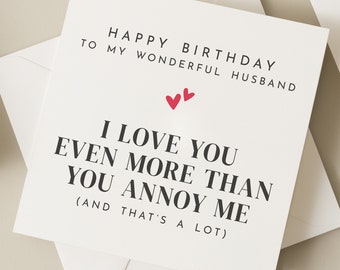 Husband Birthday Card For Him, Birthday Card For Husband, Birthday To Husband, Romantic Card For Him, Happy Birthday Husband, Man Birthday