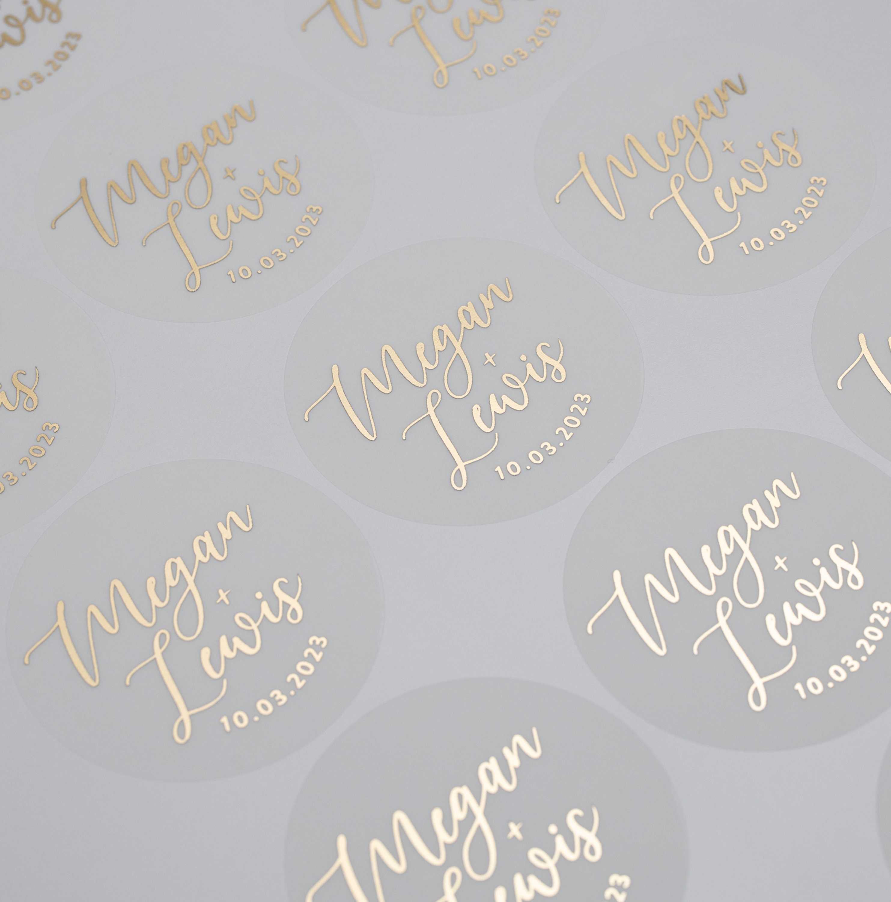 Wedding Invitation Sticker Seal Custom Foil Stickers Wedding Etsy