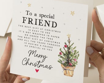 Special Friend Christmas Card, Christmas Card For Friend, Christmas Card For Bestie, Friends Christmas Card, Merry Christmas Friends