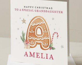 Granddaughter Christmas Card, Christmas Card For Daughter, Personalised Christmas Card Girl, Special Christmas Card Niece, Xmas Gift