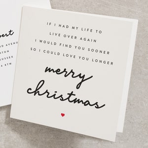 Boyfriend Christmas Card, Romantic Christmas Card for Him or Her, Christmas Card for Husband, Xmas Card for Girlfriend CC246