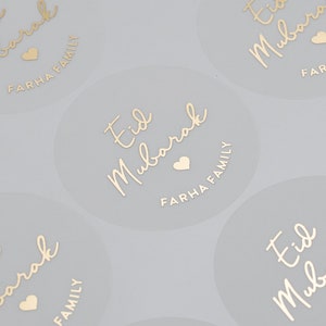 Eid Mubarak Stickers, Personalised Eid Mubarak Stickers, Eid Decoration, Custom Eid Mubarak Foil Sticker, Festival Stickers Foil, 51mm ST059