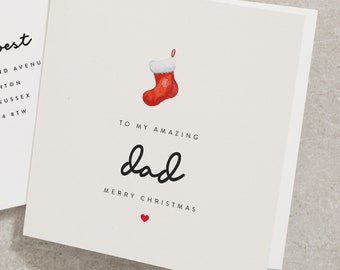 Dad Christmas Card | Etsy