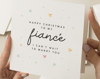 Carte de Noël fiancé, carte de Noël fiancé, carte de Noël pour futur mari, carte de Noël pour lui, carte de Noël homme, cadeau