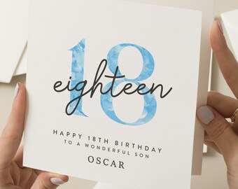 Son 18th Birthday Card, Fact Birthday Card For Son, 18th Birthday Gift For Son, Milestone Birthday Card, Gift For Him, Born In 2006