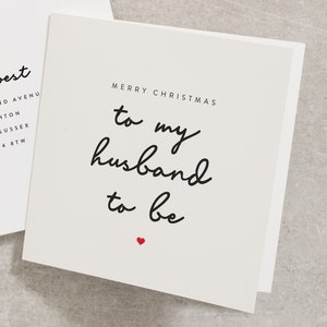 Christmas Card To My Husband To Be, Fiancé Christmas Card, Christmas Card For Him, Christmas Card For Fiancé CC263