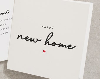 Happy New Home Card, Congratulations On New Home Card, New House Card, Housewarming Card, New Home Card For Friends, First Home Card NH001