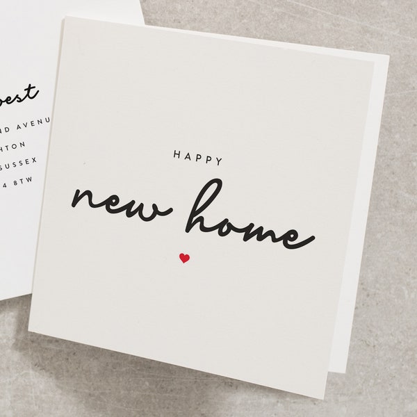 Happy New Home Card, Congratulations On New Home Card, New House Card, Housewarming Card, New Home Card For Friends, First Home Card NH001