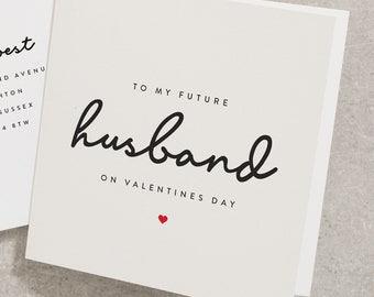 Future Husband Valentines Day Card, Romantic Husband To Be Card For Him, Happy Valentines To My Future Husband, Fiancé Valentines Card VC054