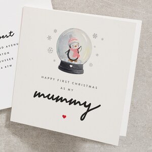 1st Christmas as my Mummy Card, First Christmas Card for my Mum, Christmas Card with Cute Penguin From Baby CC493
