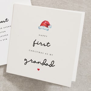 Happy First Christmas Card as My Grandad, Christmas Card for Grandad, 1st Christmas Grand Dad Card, Granddad Christmas Card CC340