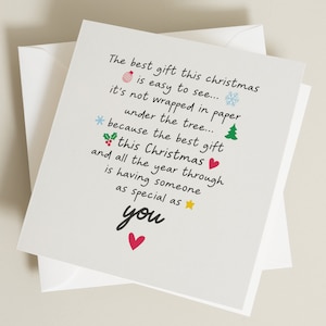 Cute Christmas Poem Card, Funny Personalised Christmas Card, Boyfriend Christmas Card, Romantic Christmas Card, Family Christmas Card