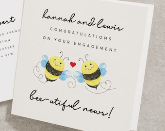 Personalised Funny Engagement Card, Congratulations On Your Engagement Card For Happy Couple,  Pun Engagement Card For Future Mr & Mrs EN003