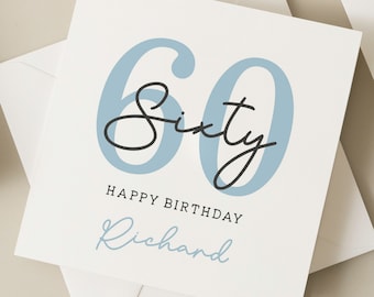 60th Birthday Card, Personalised Card To Grandad, Dad 60th Birthday Card, 60th Birthday Card For Uncle, 60th Birthday Gift For Him, Sixtieth