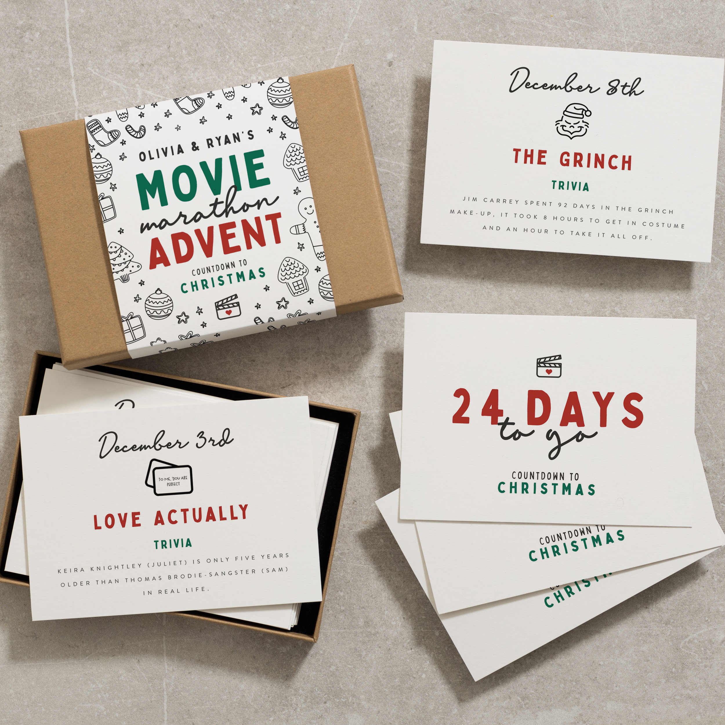 holen Süd Vorbereitung christmas countdown box advent calendar