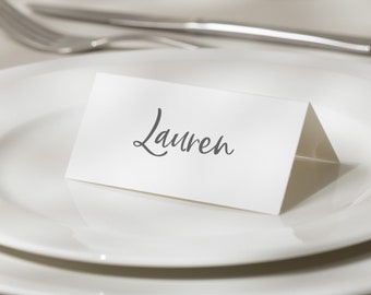 Simple Wedding Place Cards, Place Cards Baptism, Place Cards Calligraphy, Printed, Wedding Place Settings, Place Name Cards 'Ashley'