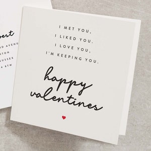 Happy Valentines Day Card For Boyfriend, Girlfriend Valentines Day Card, Cute Valentines Day Card For Husband, Valentines Day Card VC149