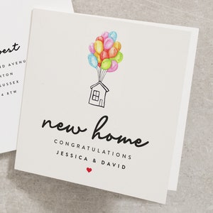 New Home Card, Personalised Congratulations On Your New Home Card, Happy First New Home Card, Moving Day Card, New House Card NH010