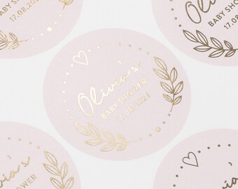 Personalised Baby Shower Stickers, Pink Stickers, Gender Reveal Labels, Favors For Baby Shower, Gender Reveal Party Favour Stickers