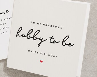 Happy Birthday For Husband To Be, Husband To Be Birthday Card, Happy Birthday Card For Boyfriend, Fiancé Birthday Card BC1082