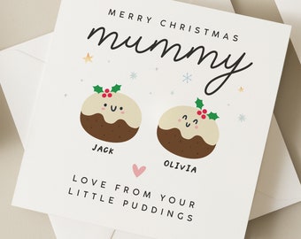 Mummy Christmas Card, Christmas Card For Mum, Christmas Card To Mummy, Cute Christmas Mummy Card, Xmas Card For Mummy, From Kids