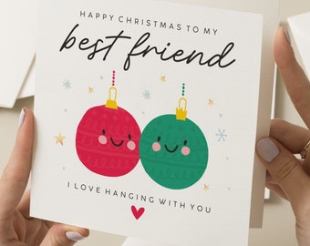 Best Friend Christmas Card, Christmas Card For Bestie, Pun Christmas Card, Friends Christmas Card, Merry Christmas