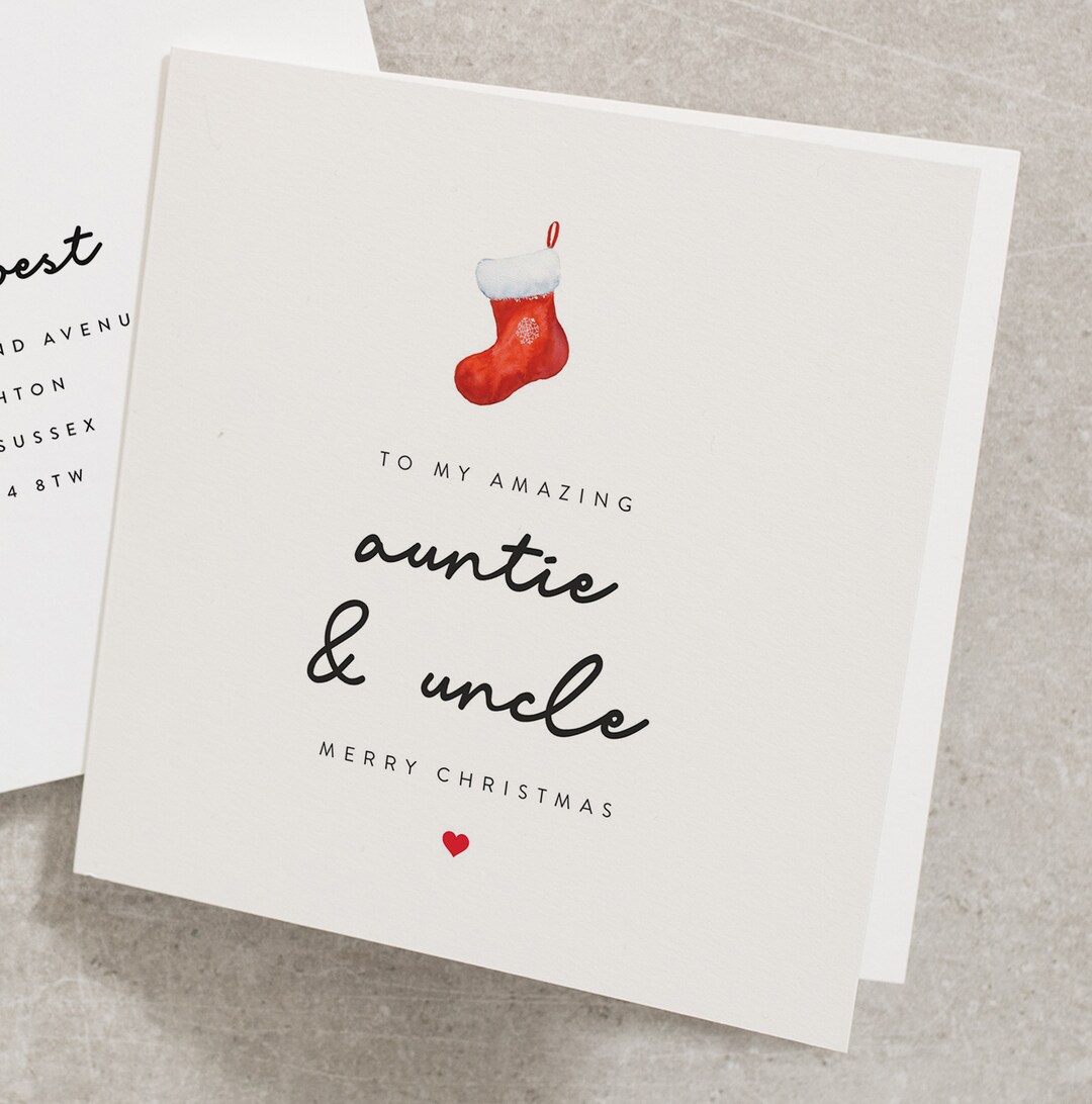 Christmas for Auntie and Uncle Auntie and Uncle Christmas Etsy UK