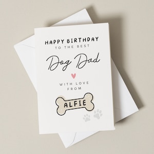 Happy Birthday Card From the Dog, Dog Dad Card, Personalised Card From The Dog, Dog Dad Gift, Card From The Dog, Best Dog Dad Card