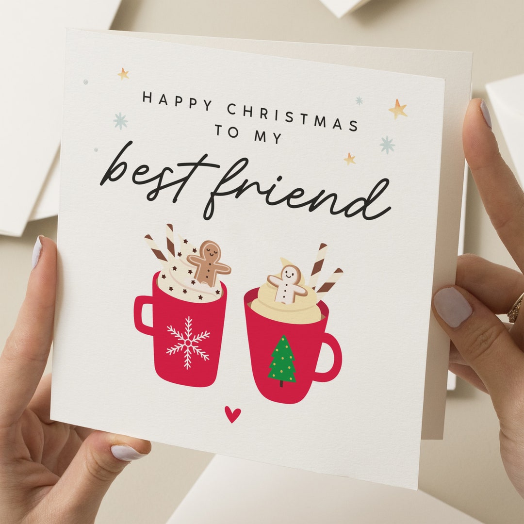 Christmas Card to My Bestie, Best Friend Christmas Card, Gift for Best ...