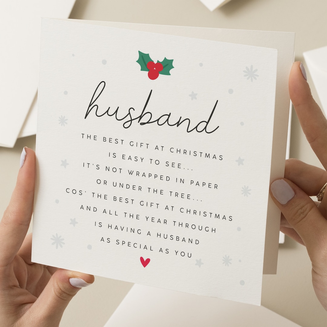 Husband Christmas Card, Christmas Poem Husband Card, Poem Christmas Card, Romantic Christmas 