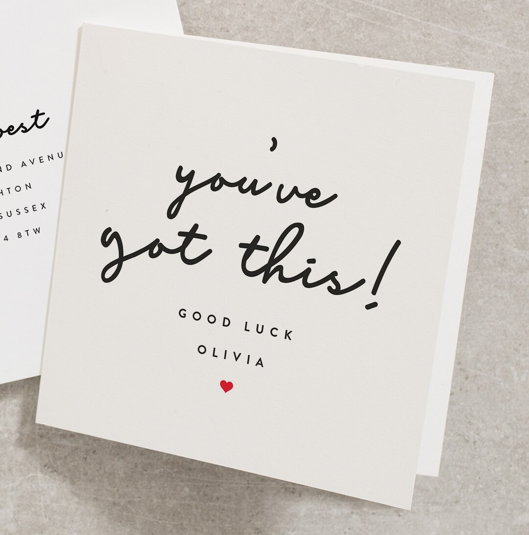 You've Got This Good Luck Card Personalised You Can Do It - Etsy UK