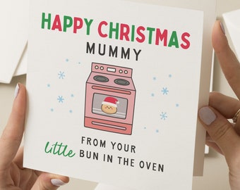 Christmas Card To Mummy From Bump, Christmas Card From Bump, Mummy Christmas Card, Bump Christmas Card, Mummy To Be, Mum, Mother, Xmas Gift